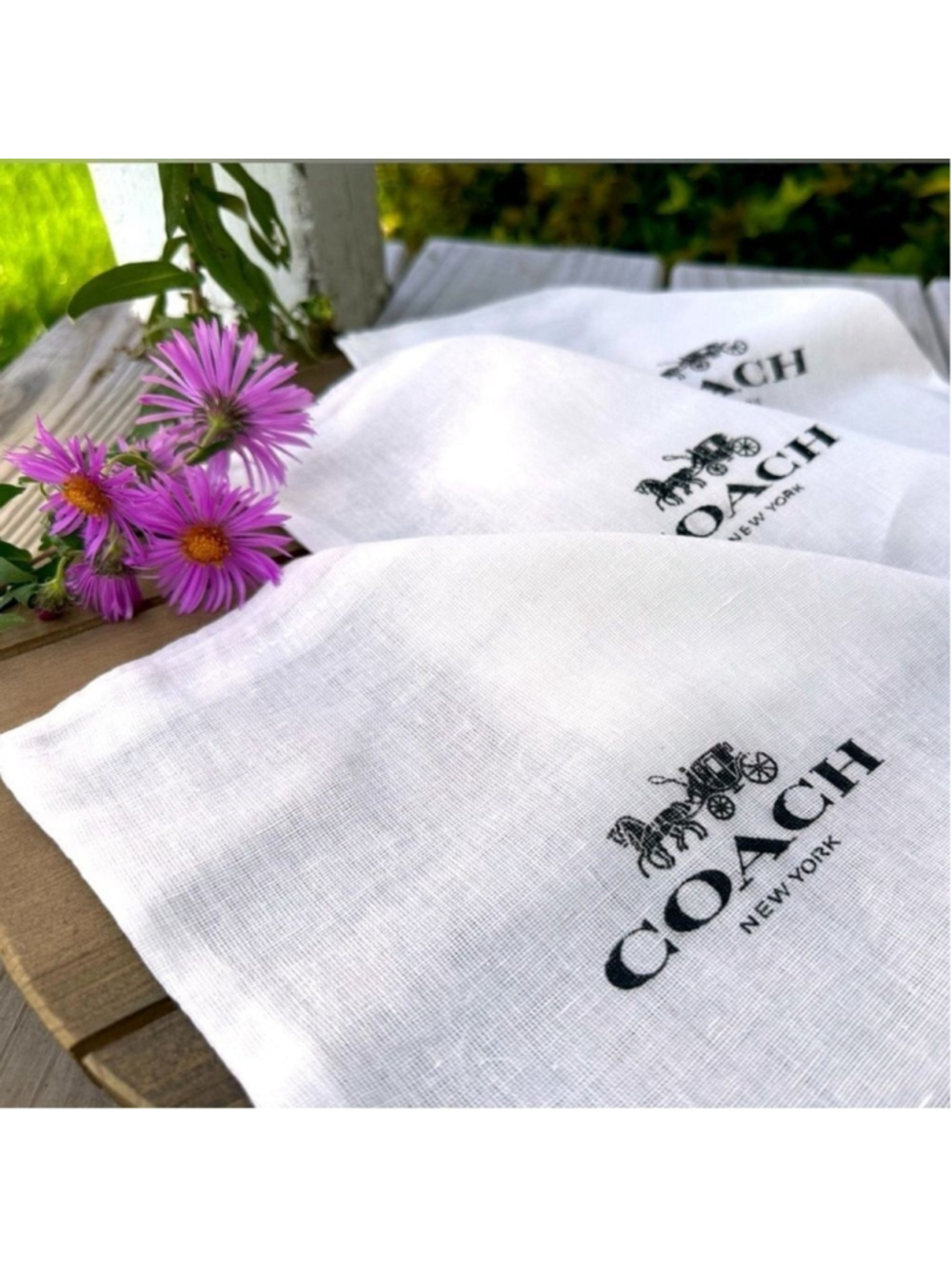 NEW Coach Wallet/Wristlet/Scarf Dustbags 2-Pack